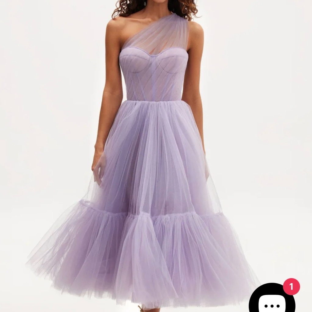 Millanova Lavender One-Shoulder Dress